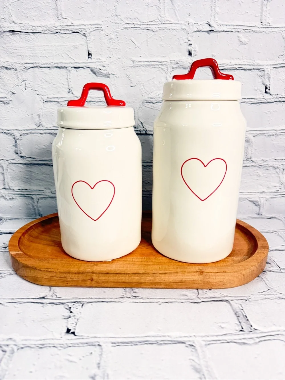 Rae Dunn Heart Canisters